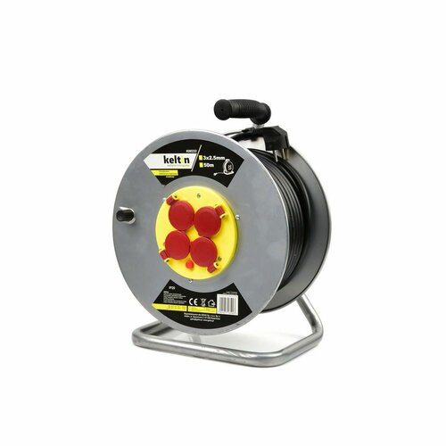 Električni podaljšek 3x2,5 mm2, 50 m s kovinskimnavijalom