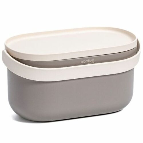 Plastia Bio-hulladékgyűjtő konténer kerettel észsákokkal, taupe, 3,1 l, barna