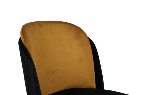 Set de scaune de sufragerie Dore Mustard and Black, 4 buc.