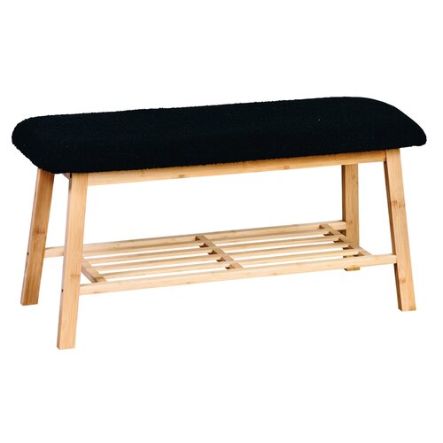 Kesper 58305 Bank mit gepolstertem Sitz, Bambus, 90 x 34 x 45 cm