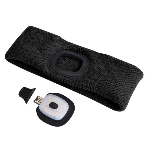 Sixtol Opaska z latarką czołową 45 lm, USB, uni, czarny