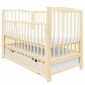New Baby Pătuț pentru copii Lilly cu laturidetașabile și sertar, natural