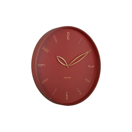 Karlsson 6012RD дизайнерський настінний годинникчервоний, діаметр 40 см