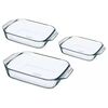 Pyrex üveg sütőedény készlet 3 db, 1,4 l + 3 l + 4l