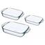 Pyrex üveg sütőedény készlet 3 db, 1,4 l + 3 l + 4l