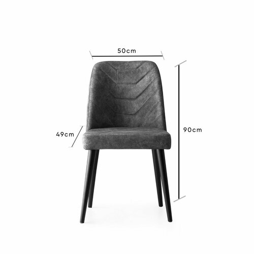 Set de scaune de sufragerie Dallas Anthracite, 4buc.
