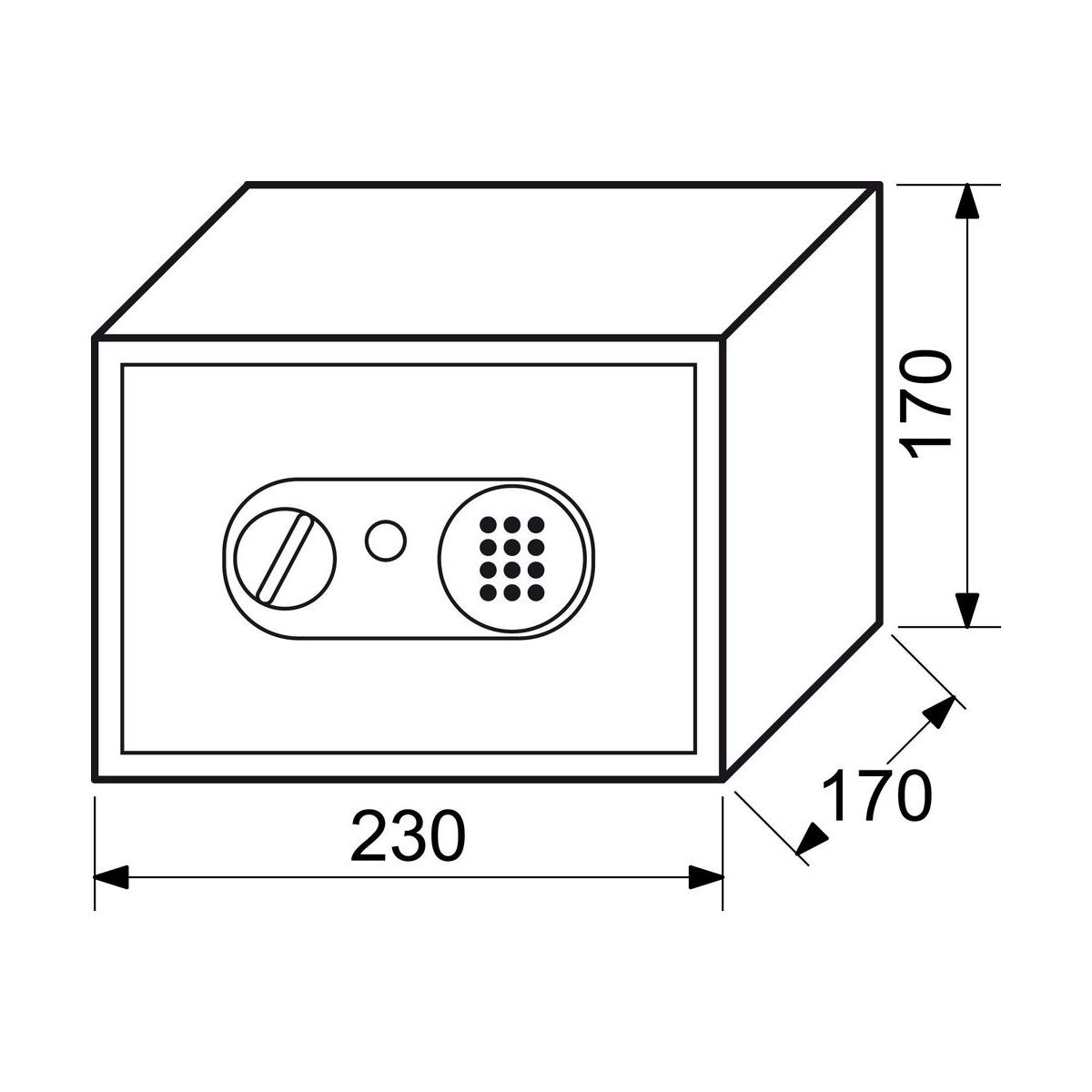 Acélszéf elektronikus zárral, fehér termék 2. képe