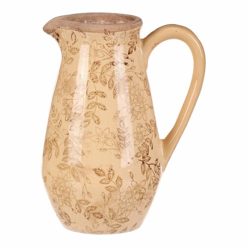 Vaza ceramică Flores retro, ulcior, 17 x 22 cm