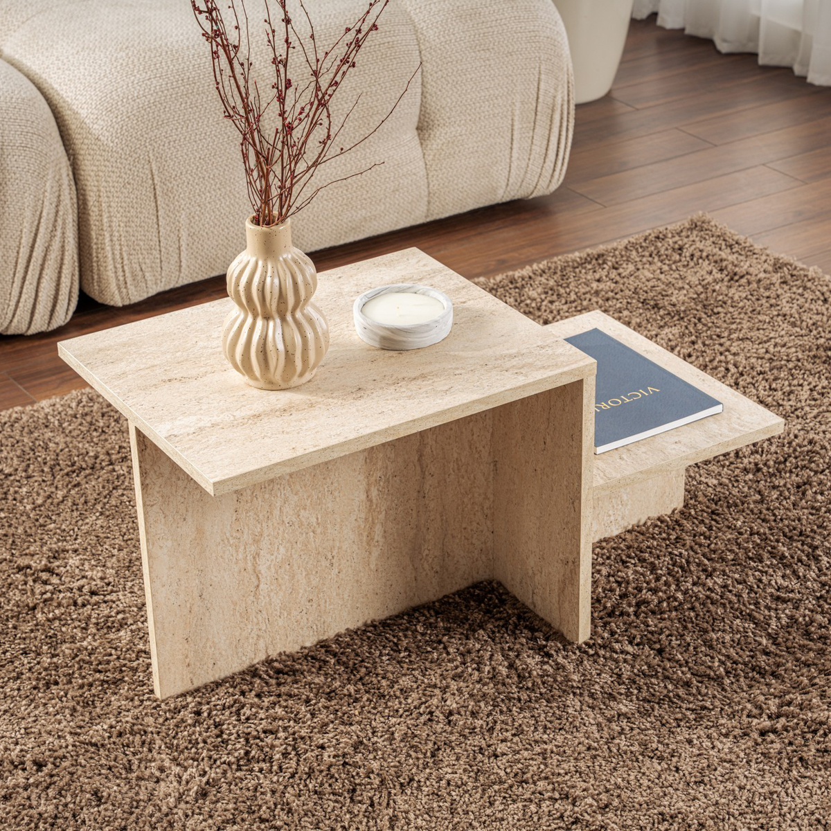 Konferenční stolek Harmony Travertine - thumb (3)