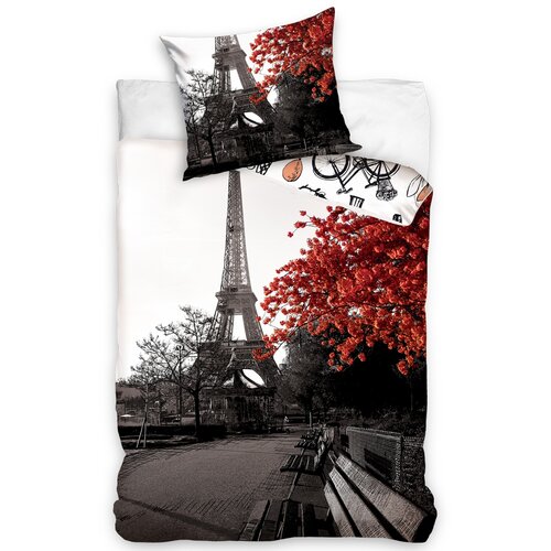 BedTex Bavlnené obliečky Jeseň v Paríži, 140 x 200 cm, 70 x 90 cm