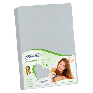 Bellatex Jersey prestieradlo stredne šedá, 160 x 200 cm