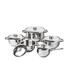 Set oale inox cu capac inox 4Home Destiny, 10 pies