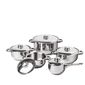 Set oale inox cu capac inox 4Home Destiny, 10 pies