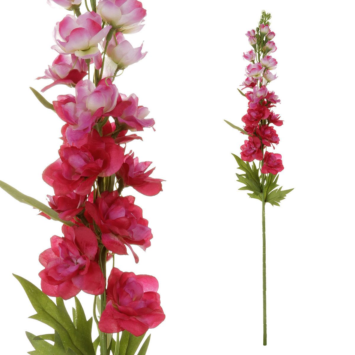 Fotografie Umělá květina Ostrožka tm. růžová, 70 x 8 cm