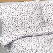 Bellatex Фланелева постільна білизна Трояндочка червона, 140 x 200 см, 70 x 90 см