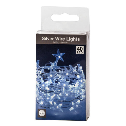 Lichterkette Stellare Kaltweiß, 40 LEDs
