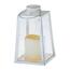 Lanternă cu lumânare LED Edera alb, 10 x 18 x 10cm, plastic, patină