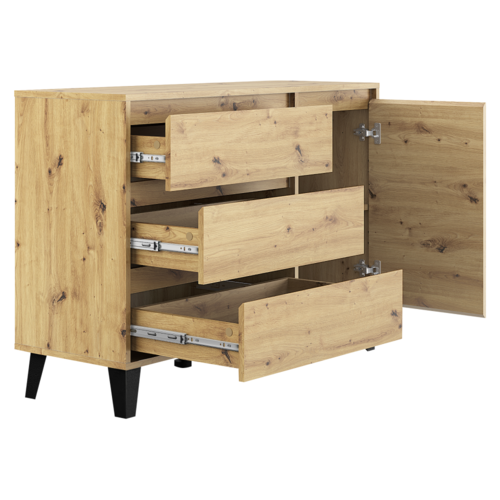 Komoda BOGAN 1D3S, dąb artisan