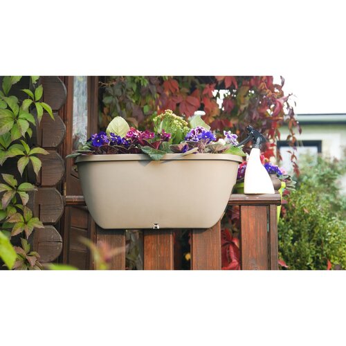 Gardenico Balkónový květináč na zábradlí BalconiaOVI antracit, pr. 60 cm