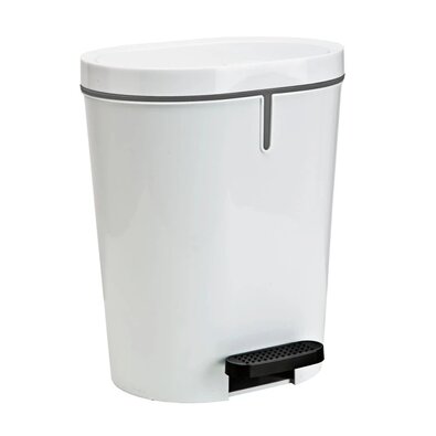 Denox Pedálos szemetes 25 l, ovális, fehér