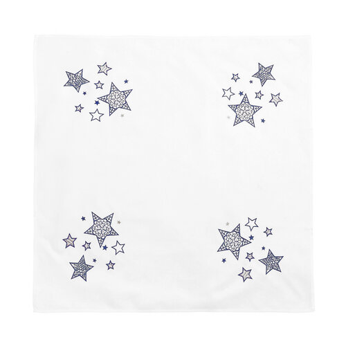 Vánoční ubrus Blue stars, 85 x 85 cm