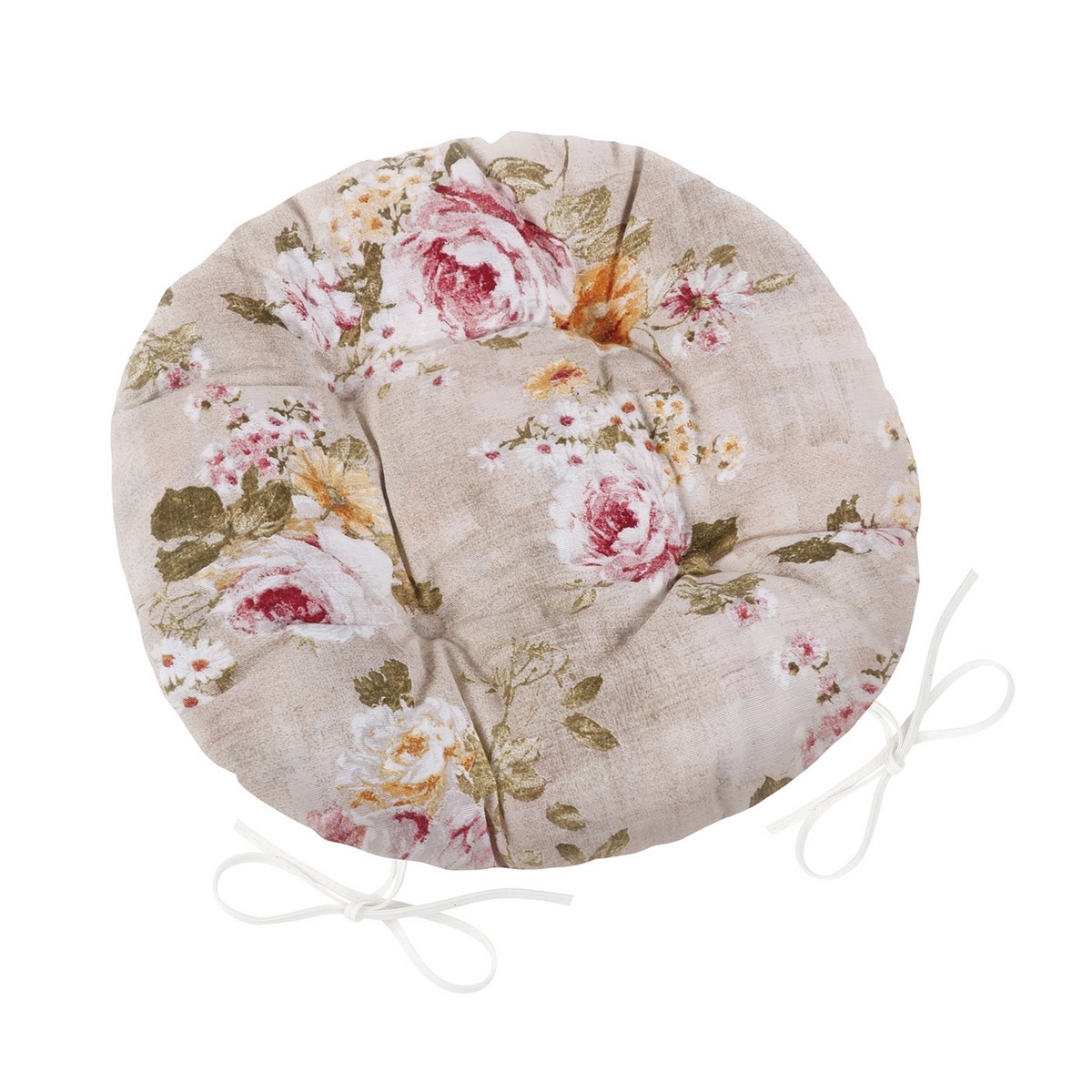 Ema Virág kerek steppelt székpárna, 40 cm