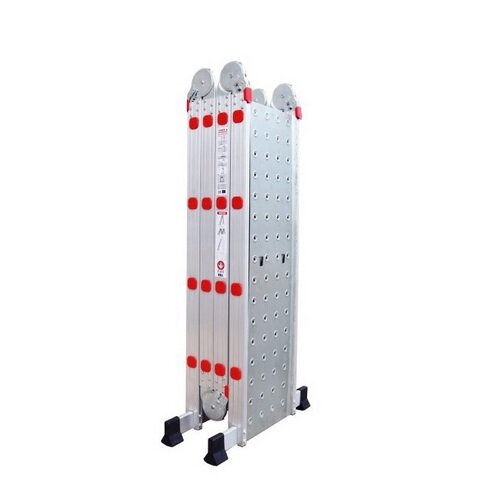 Multifunkčný hliníkový rebrík, 4x4 473 cm + podlážka