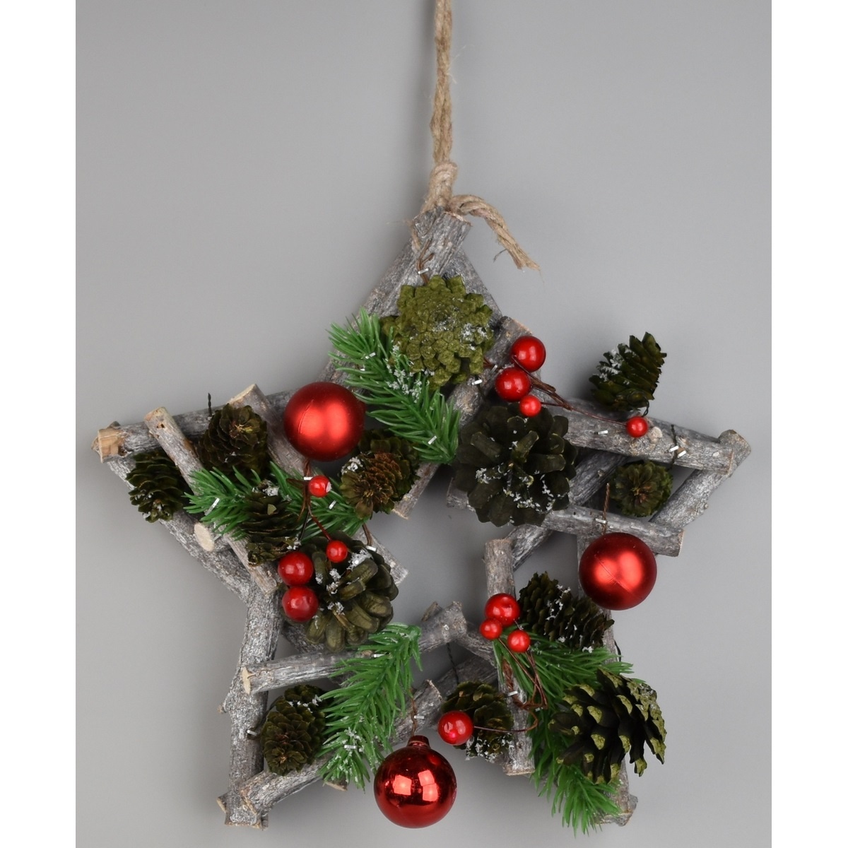 Karácsonyi felakasztható csillag Green pine, 24 x 7 cm