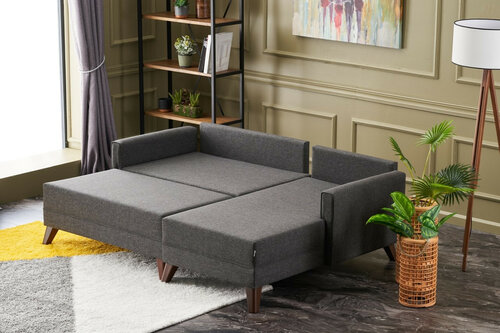 Eckklappsofa Bella Mini Right Anthracite
