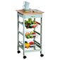 Kesper 25813 Küchenwagen mit Arbeitsplatte, 77 x 36 x 36 cm