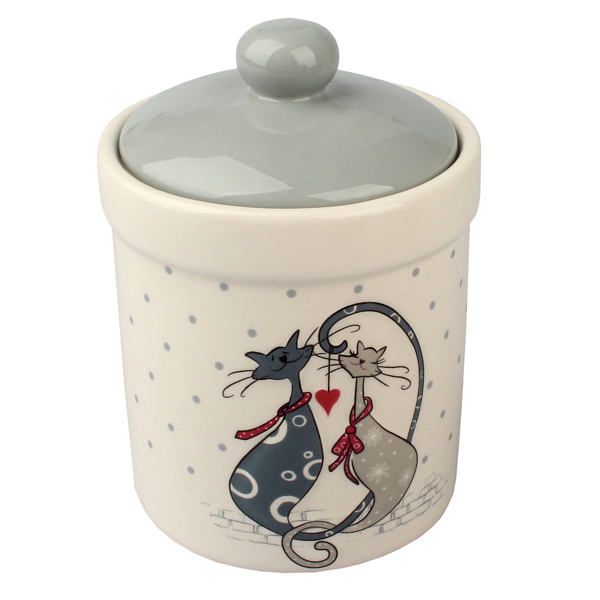 Keramická dóza s viečkom Cats