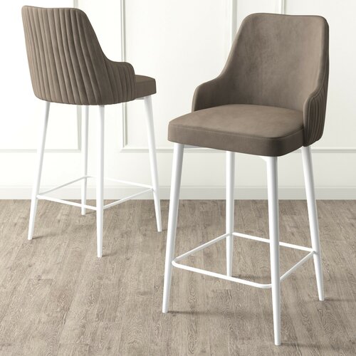 Enox Cappuccino és White bárszék szett, 6 db