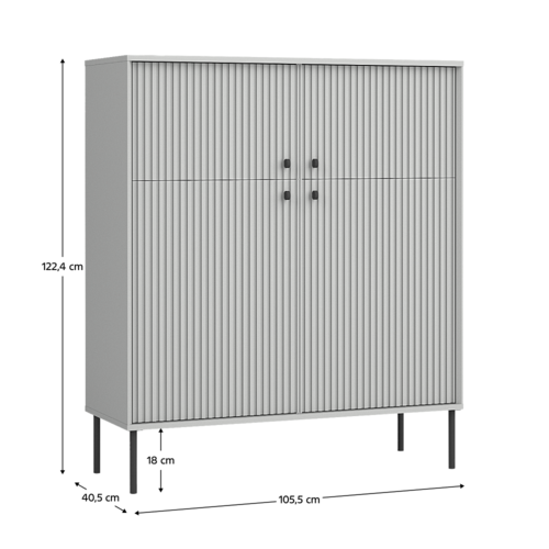 Szafka ARIS 2D2D, szara