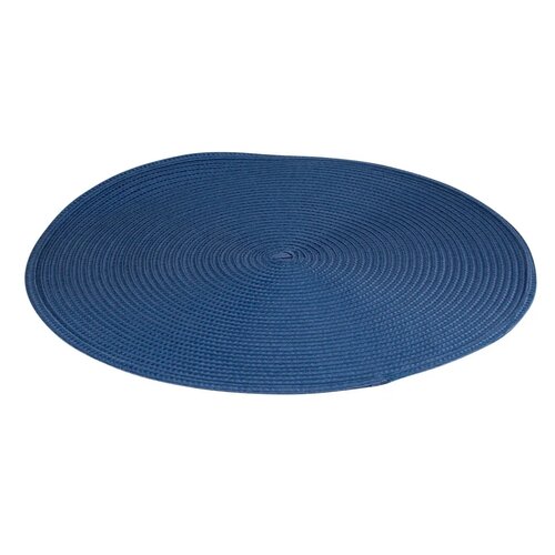 Altom Prtiček Straw temno modra, premer 38 cm,komplet 4 kosov