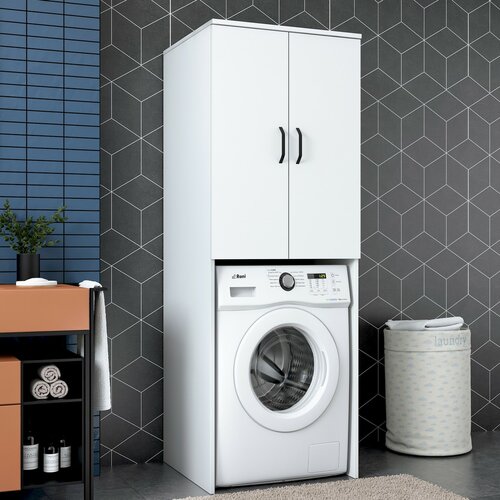 Waschmaschinenschrank Kamil White