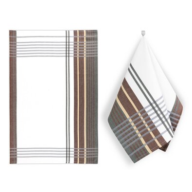 Bellatex Kuhinjska krpa Proužek siva, rjava, 50 x70 cm