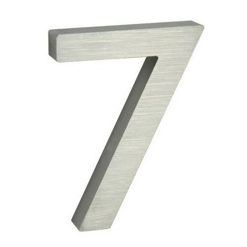 Aluminijska hišna številka 7, 3D brušena površinapovršina