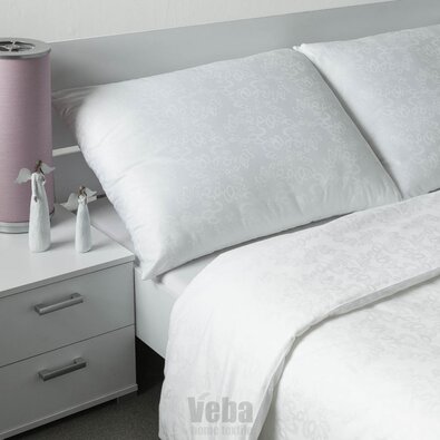 Veba Lenjerie de pat din damasc Geon Bule, albă, 140 x 200 cm, 70 x 90 cm