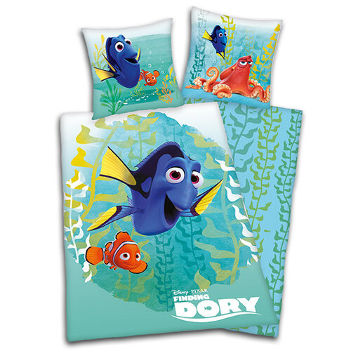 Pościel dziecięca Nemo, Dory i przyjaciele green, 140 x 200 cm, 70 x 90 cm