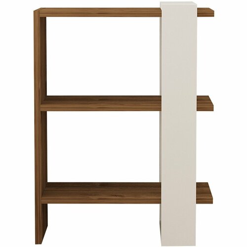 Bücherregal Gaye Walnut White