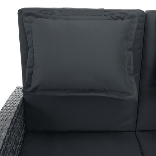 Sofa ogrodowa rattanowa MALORY, szary/naturalny