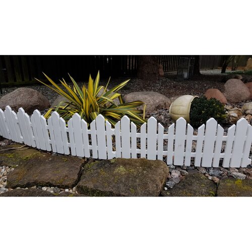 Gard de grădină Home alb 2,3 m