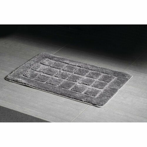 RIDDER 1712300 Delhi Badematte mit Anti-Rutsch 50 x 80 cm, dunkelgrau