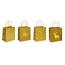 Sada vánočních dárkových tašek 4 ks, zlatá, 24 x 31 x 12 cm