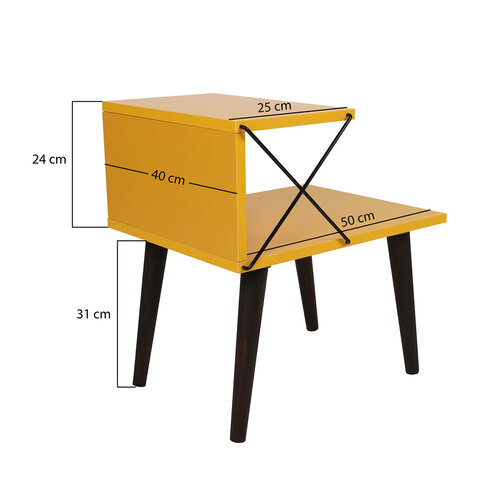 Măsuță de noptieră Cross Yellow