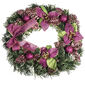 Vánoční věnec s poinsetií pr. 30 cm, růžová