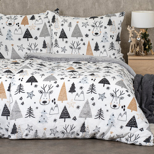 Lenjerie de pat din microflanel 4Home Nordic forest , 140 x 220 cm, 70 x 90 cm