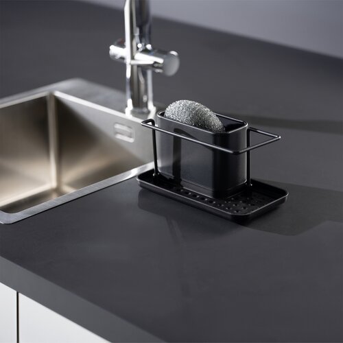Wenko Orio rozsdamentes acél mosogatószervező, fekete