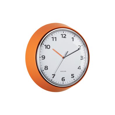 Karlsson 6006OR designové nástěnné hodiny oranžová, pr. 34 cm