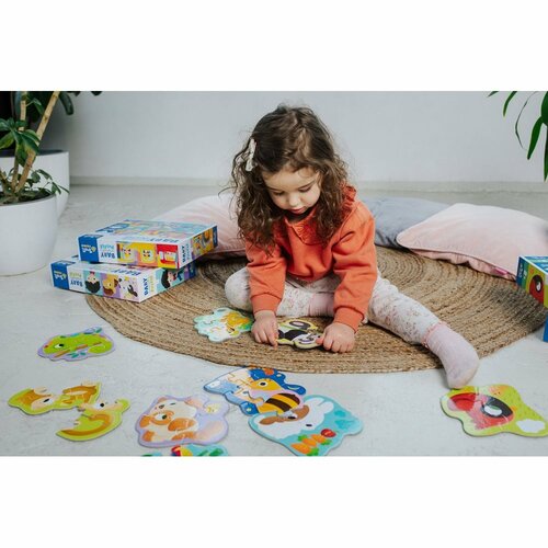 Trefl Baby puzzle Zwierzątka, 6w1 (2-6 elem.)